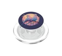 Couple de perruches Mignonne Oiseaux Perroquet PopSockets PopGrip pour MagSafe