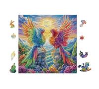 Couple de phénix in Flames 100 Pieces Casse-tête Adolescent en Carton Épais Haute Densité Difficulté Moyenne Activité ÉduChative Passe-Temps Cadeau Noël Pas Cher 28x28cm