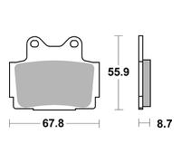 Couple De Plaquettes De Frein SBS 570 DCC Pour Yamaha 350 RD 1991-1992