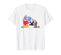 Couple de retraités mettant Ensemble Un Puzzle T-Shirt