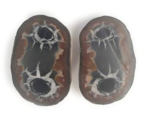 Couple de Septaria Pierre du Maroc Mineral Spirituel Septtaire Roca ouvert