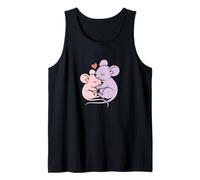 Couple de Souris câlin en Forme de cœur - Animal Mignon Amour Débardeur