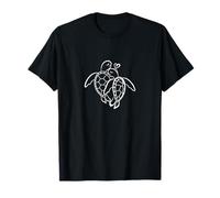 Couple de Tortues de mer en Forme de cœur - Mignon Amour plongée T-Shirt