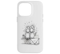 Couple d'oiseaux Mignons romantiques pour la Saint-Valentin Coque pour iPhone 14 Pro Max