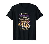 Couple Engagement Nouveauté He Heard Marry Me Open Bar T-Shirt