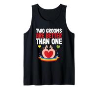 Couple Gay LGBT Pride Two Grooms are Better Than One Débardeur