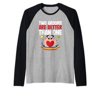 Couple Gay LGBT Pride Two Grooms are Better Than One Manche Raglan