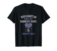 Couple Humour Bright Idea Coeur Ballon Lune T-Shirt