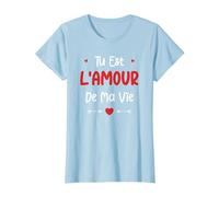 Couple Je t'aime Mon Amour Tu est l'amour de ma Vie T-Shirt, Femme, Bleu Céleste, 3XL