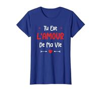 Couple Je t'aime Mon Amour Tu est l'amour de ma Vie T-Shirt, Femme, Bleu Royal, L