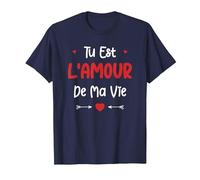 Couple Je t'aime Mon Amour Tu est l'amour de ma Vie T-Shirt, Homme, Bleu Marine, XXL