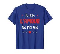 Couple Je t'aime Mon Amour Tu est l'amour de ma Vie T-Shirt, Homme, Bleu Royal, XL