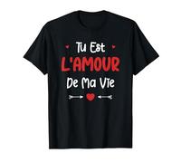 Couple Je t'aime Mon Amour Tu est l'amour de ma Vie T-Shirt, Homme, Noir, M