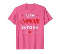 Couple Je t'aime Mon Amour Tu est l'amour de ma Vie T-Shirt, Homme, Rose Chiné, XXL