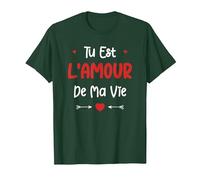 Couple Je t'aime Mon Amour Tu est l'amour de ma Vie T-Shirt, Homme, Vert Forêt, XXL