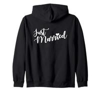 Couple Just Married Couple de jeunes mariés Lune de miel Sweat à Capuche