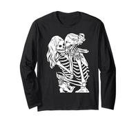 Couple lesbien LGBTQ Pride of Woman Squelettes Amoureux S'embrasser Manche Longue