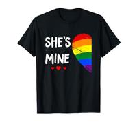 Couple lesbienne Cœur She's Mine Gay Trans LGBT Pride Mois T-Shirt