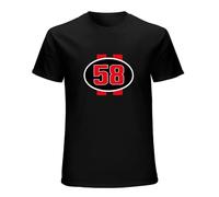 Couple Light Camisa Red Men Sic Marco Simoncelli 58 T Shirt Straight Tee Shirt Cotton Hipster Mens T Shirts Black M