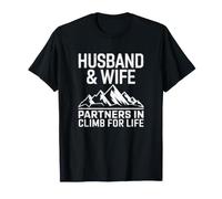 Couple Marié Escalade vers De Nouveaux Sommets T-Shirt