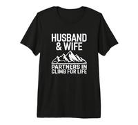 Couple Marié Escalade vers De Nouveaux Sommets T-Shirt Haut de Gamme