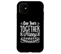 Couple marié One Year Together Happy First Anniversary Coque pour iPhone 11