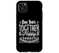 Couple marié One Year Together Happy First Anniversary Coque pour iPhone 11 Pro Max