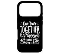 Couple marié One Year Together Happy First Anniversary Coque pour iPhone 17 Pro