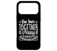 Couple marié One Year Together Happy First Anniversary Coque pour iPhone 17 Pro Max