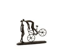 Couple marron h.30.5cm