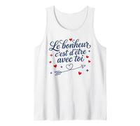 Couple Message Romantique Le Bonheur C’est D’Être avec Toi Débardeur