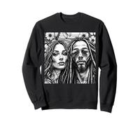 Couple Noir Afro-américain Love Dread Loc'd Queen King Sweatshirt