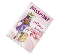 Couple Passport Cover Set - Printed Travel Document Wallet With Card Slot Boarding Pass Organizer Case For Family Travels Accessories | Ideal For Women Men Kids International Airport Holiday