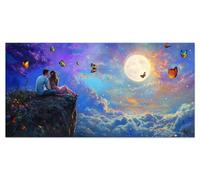 Couple Peinture Numero Adulte Lune Enfant Activite Manuelle Coloriage Numerote Loisir Creatif Adults Kits de Peinture au Numéro d'art Activités Manuelles Adultes Acrylique 45x90cm Sans Cadre u-11249