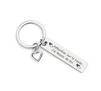 Couple Porte Clef Homme Femme Voiture Moto Cadeau Saint Valentin Homme, Papa, Maman Copain Copine Mari Fils Ami Cadeau Ado Garçon Fille Original Utile Attention Sur La Route