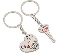Couple porte-clés, porte-clés Une paire de porte-clés de la petite amie de coeur et de petit ami Je t'aime son amie-un cadeau pour mari et femme