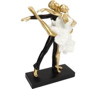 Couple romantique dansant Sculpture Décoration Résine Couple élégant danseur Statue Figurine Ornement Or 7130W?02