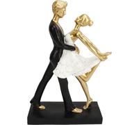 Couple romantique dansant Sculpture Décoration Résine Couple élégant danseur Statue Figurine Ornement Or 7130W?01