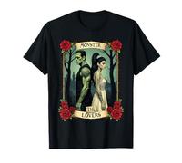 Couple Romantique Frankenstein The Lovers Tarot Halloween Vibe T-Shirt