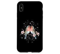 Couple Spring Cherry Blossom Robin Dove Romance Partner Coque pour iPhone XS Max