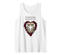 Couple Squelette Rose Coeur Sombre Romance Gothique Saint-Valentin Débardeur