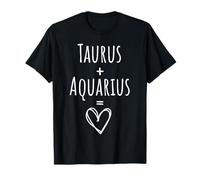 Couple Taureau et Verseau Signe du zodiaque assorti T-Shirt