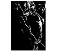 Couple toile mur Arts Tableaux noir et blanc Sexy corps femmes homme affiche impression chambre mur photo pour chambre décor Tableaux 50x70 cm pas de cadre