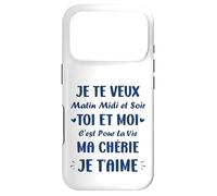 Couple Tu est l'amour de ma Vie Je t'aime ma chérie Coque pour iPhone 17 Pro