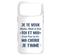 Couple Tu est l'amour de ma Vie Je t'aime ma chérie Coque pour iPhone 17 Pro Max