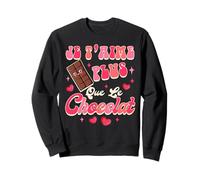 Couple Valentine Mari Femme Je t'aime Plus Que Chocolat Sweatshirt