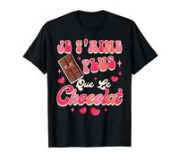 Couple Valentine Mari Femme Je T'aime Plus Que Chocolat T-Shirt