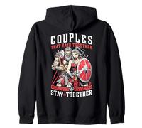 Couple Viking Couple Raid Stay Together Mythologie Nordique Sweat à Capuche