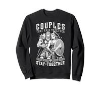 Couple Viking Couple Raid Stay Together Mythologie Nordique Sweatshirt