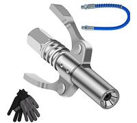 Coupler G pour Pompe à Graisse, Manuelle Raccord de Pistolet à Graisse Tuyau Flexible Raccord Double Poignée Presse Graisse Embout Remplacement Kit Pince de Verrouillage Pistolets Graisseurs 1/8" NPT